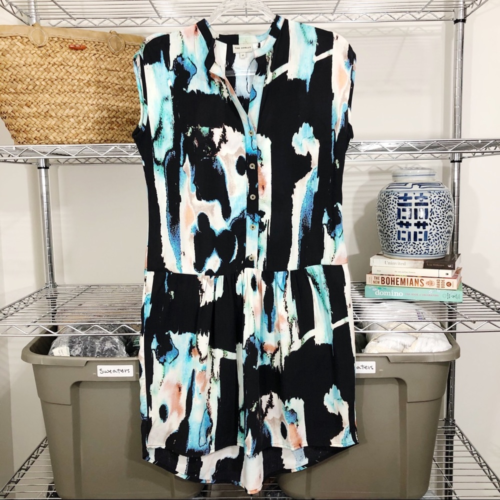 ODELLS x Anthropologie | watercolor dress RARE